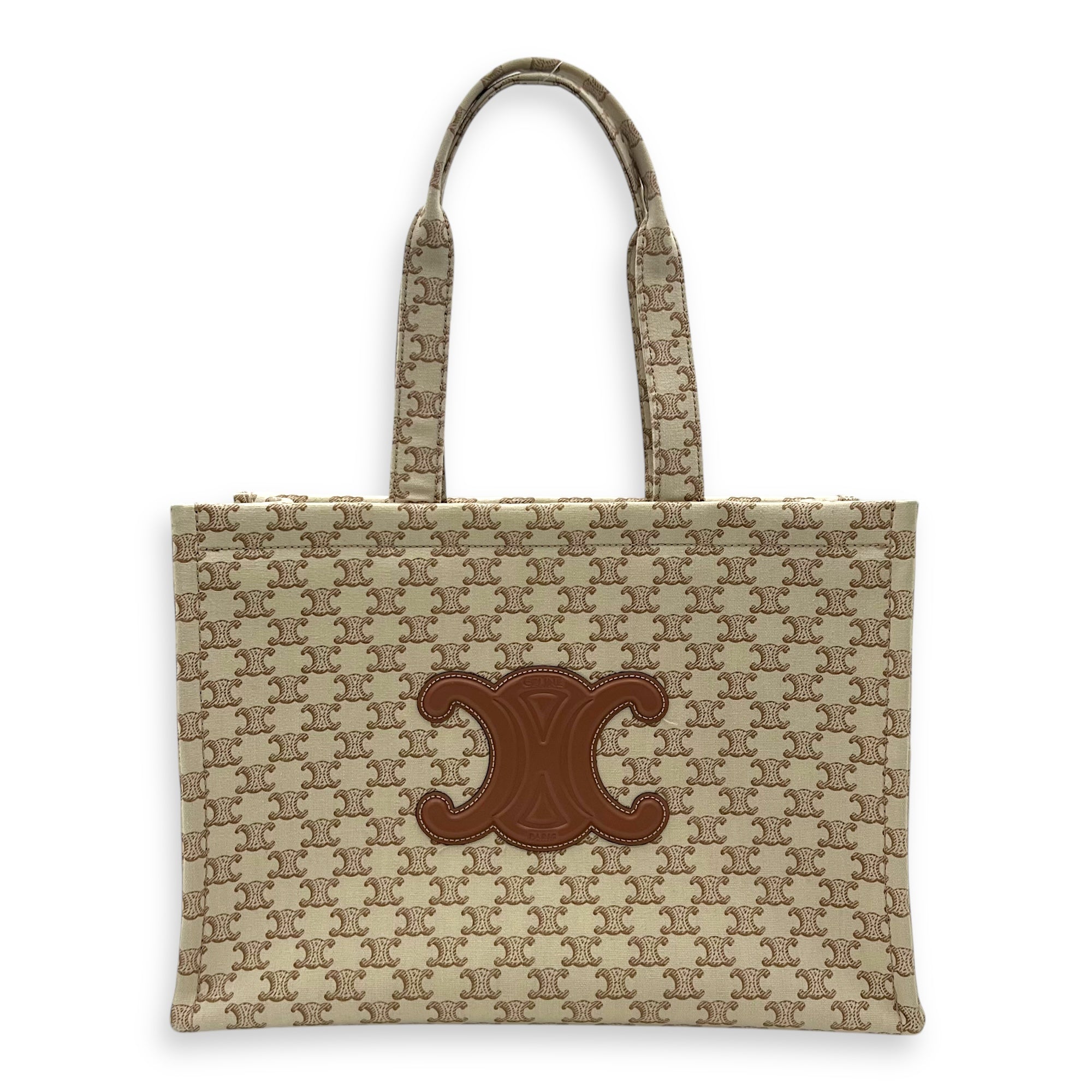Celine Cabas Thais Tote Bag Beige in Canvas_1