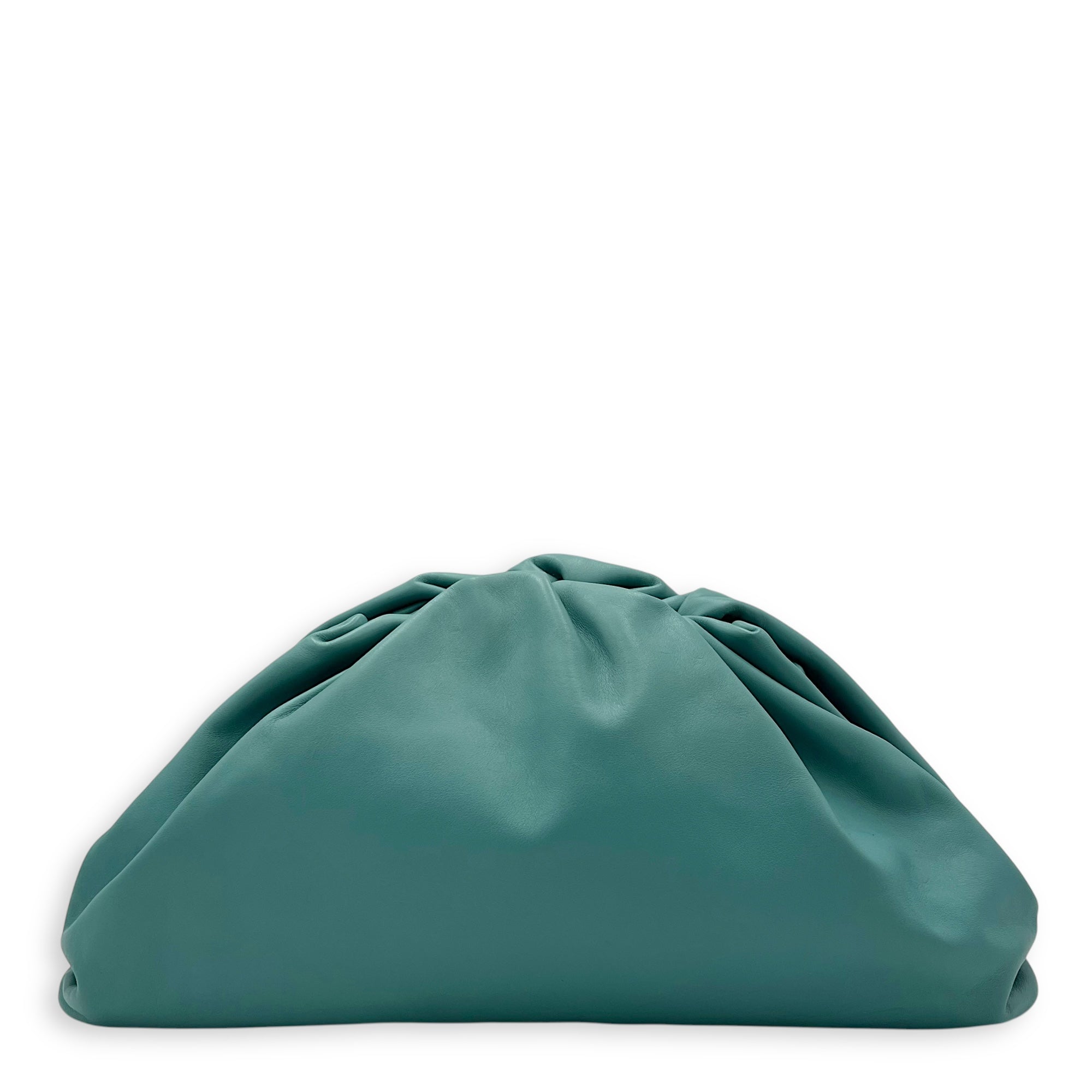 Bottega Veneta pouch Clutch Blue in Calfskin, Silver hardware_1