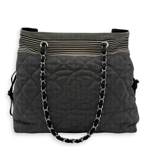 Chanel Others Tote Bag Grey in Canvas, Silver hardware_1