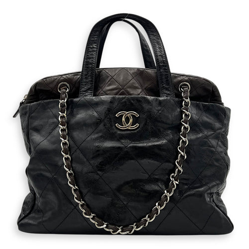 Chanel 2 way bag Top Handle Bag Black in Calfskin, Gold hardware_1