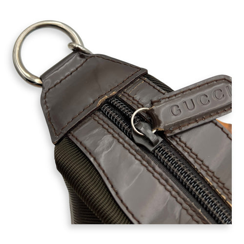 Gucci Bamboo Shoulder Bag Brown in Canvas, Silver hardware_9