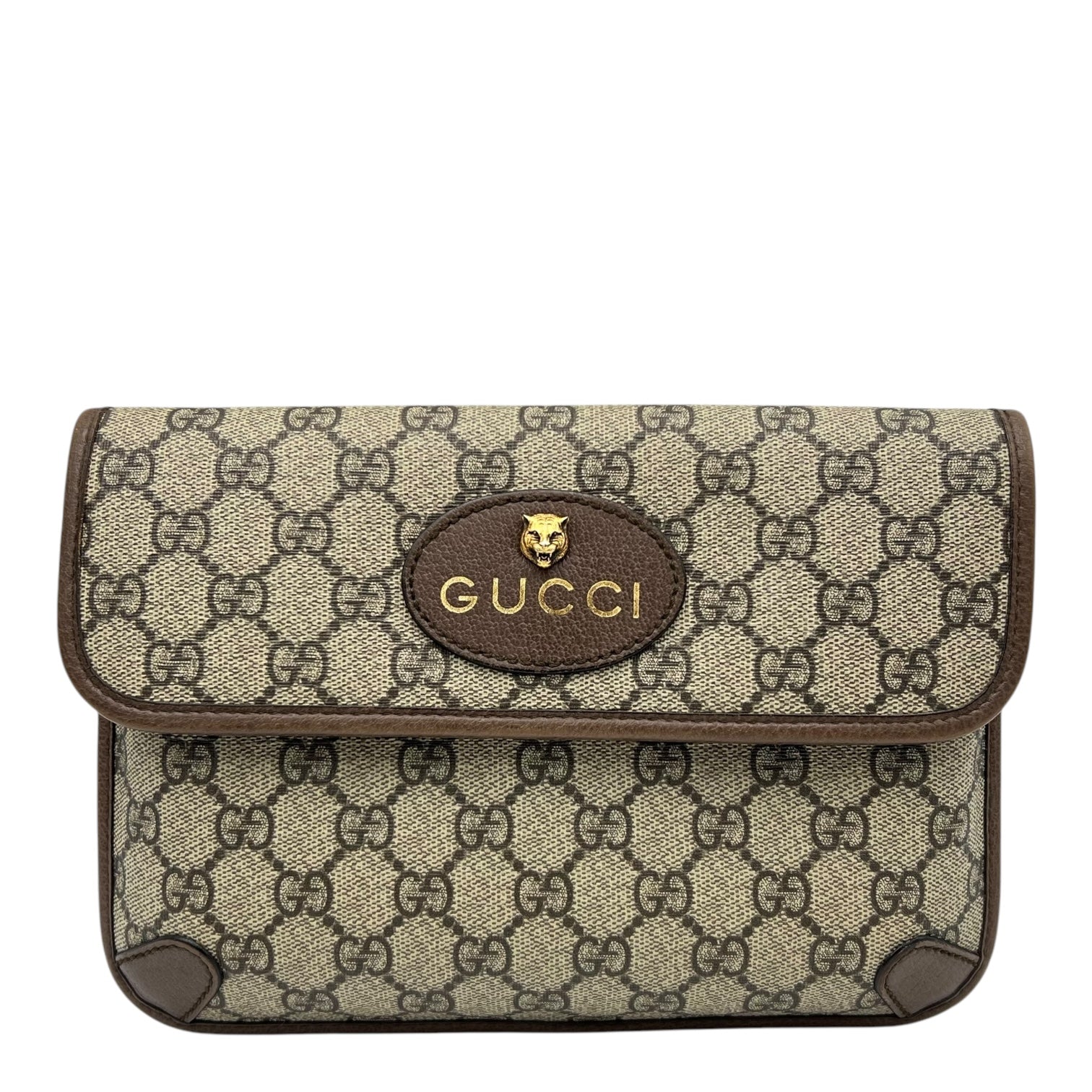 Gucci Ophidia Belt Bag Grey in Coated Canvas, Gold hardware_1