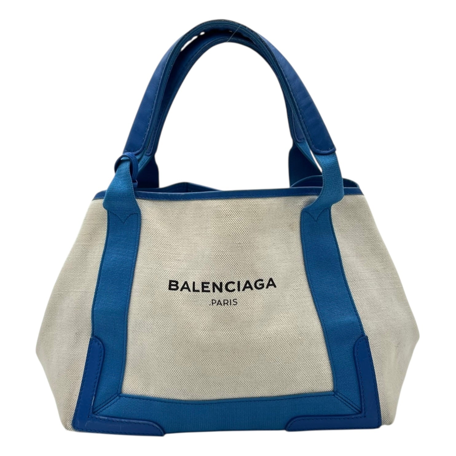 Balenciaga Cabas Top Handle Bag Beige in Canvas, Silver hardware_1