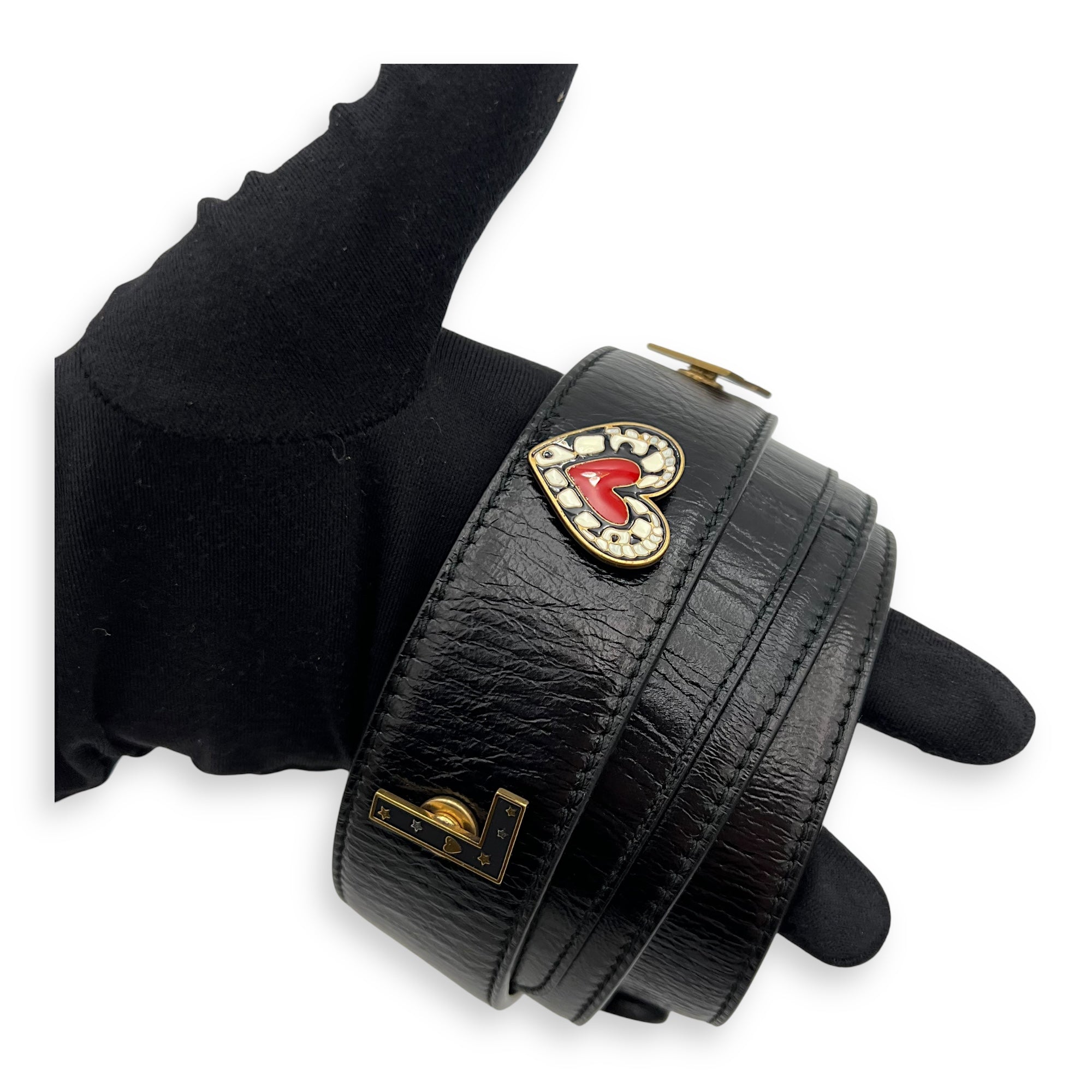 Christian Dior Lady Dior Top Handle Bag Small Black in Calfskin, Gold hardware_12