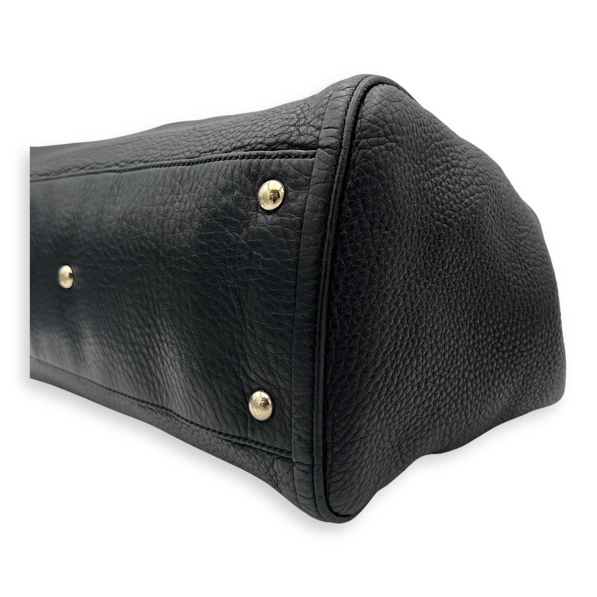 Gucci Soho Tote Bag Black in Calfskin, Gold hardware_14