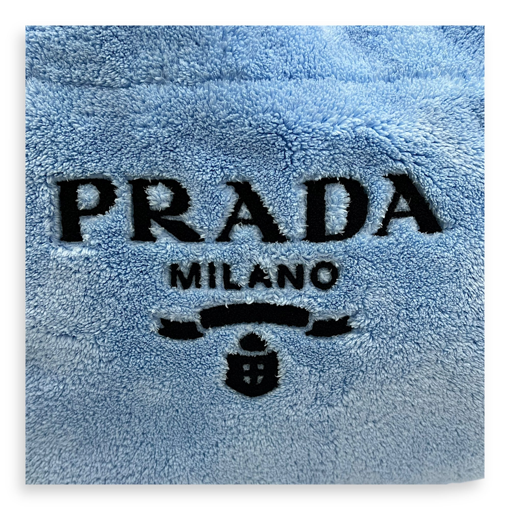 Prada Spugna Blue Tote Bag in Terry Cloth_10