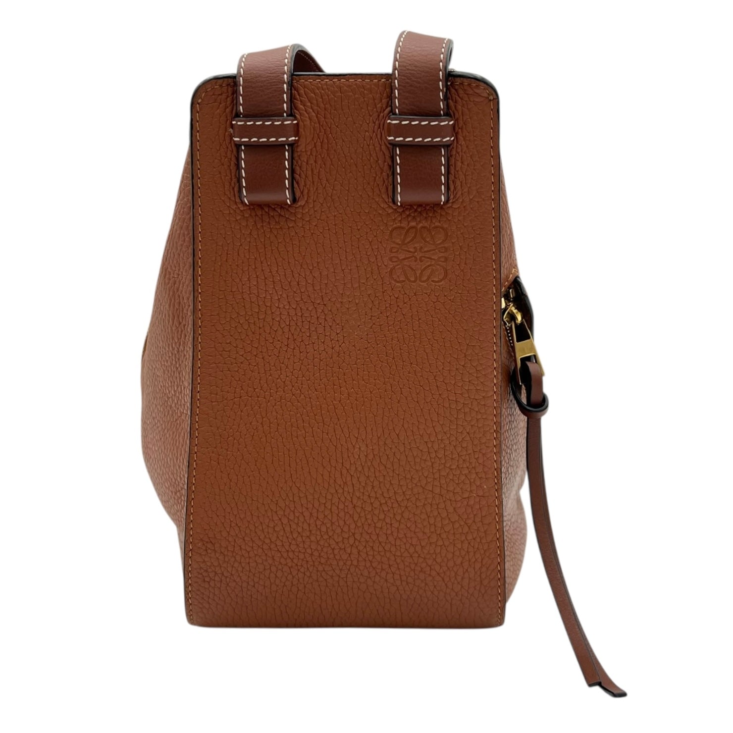 Loewe Hammock Shoulder Bag Brown in Calfskin, Gold hardware_1