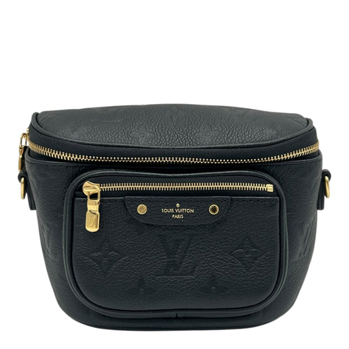 Louis Vuitton BumBag Belt Bag Black in Empreinte Leather, Gold hardware_1