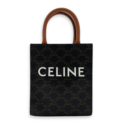 Celine Cabals Vertical Top Handle Bag Gold in Coated Canvas, Gold hardware_1