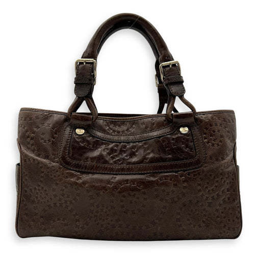 Celine Boogie Top Handle Bag Brown in Calfskin, Gold hardware_1