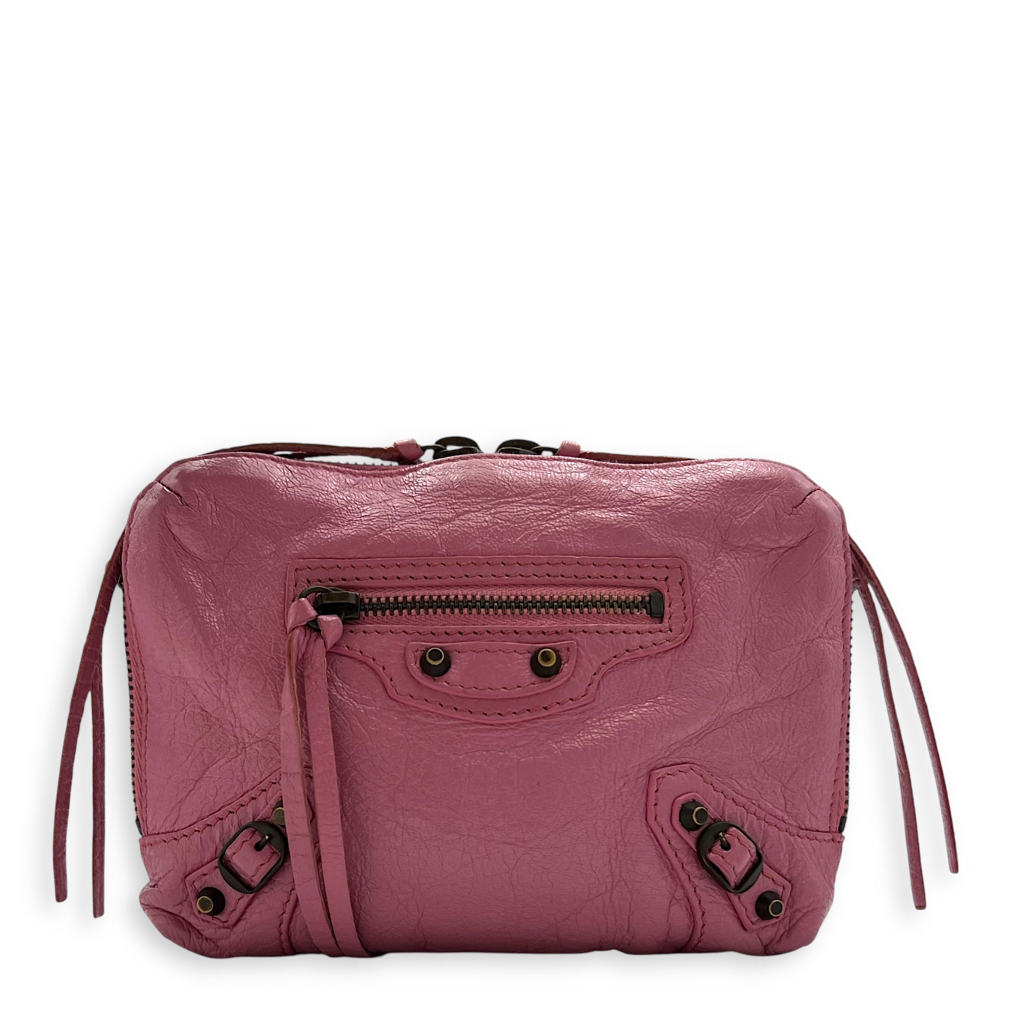 Balenciaga Reporter Sneakers Pink in Lambskin, Gunmetal hardware_1
