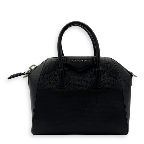 Givenchy Antigona Top Handle Bag Black in Calfskin, Silver hardware_1