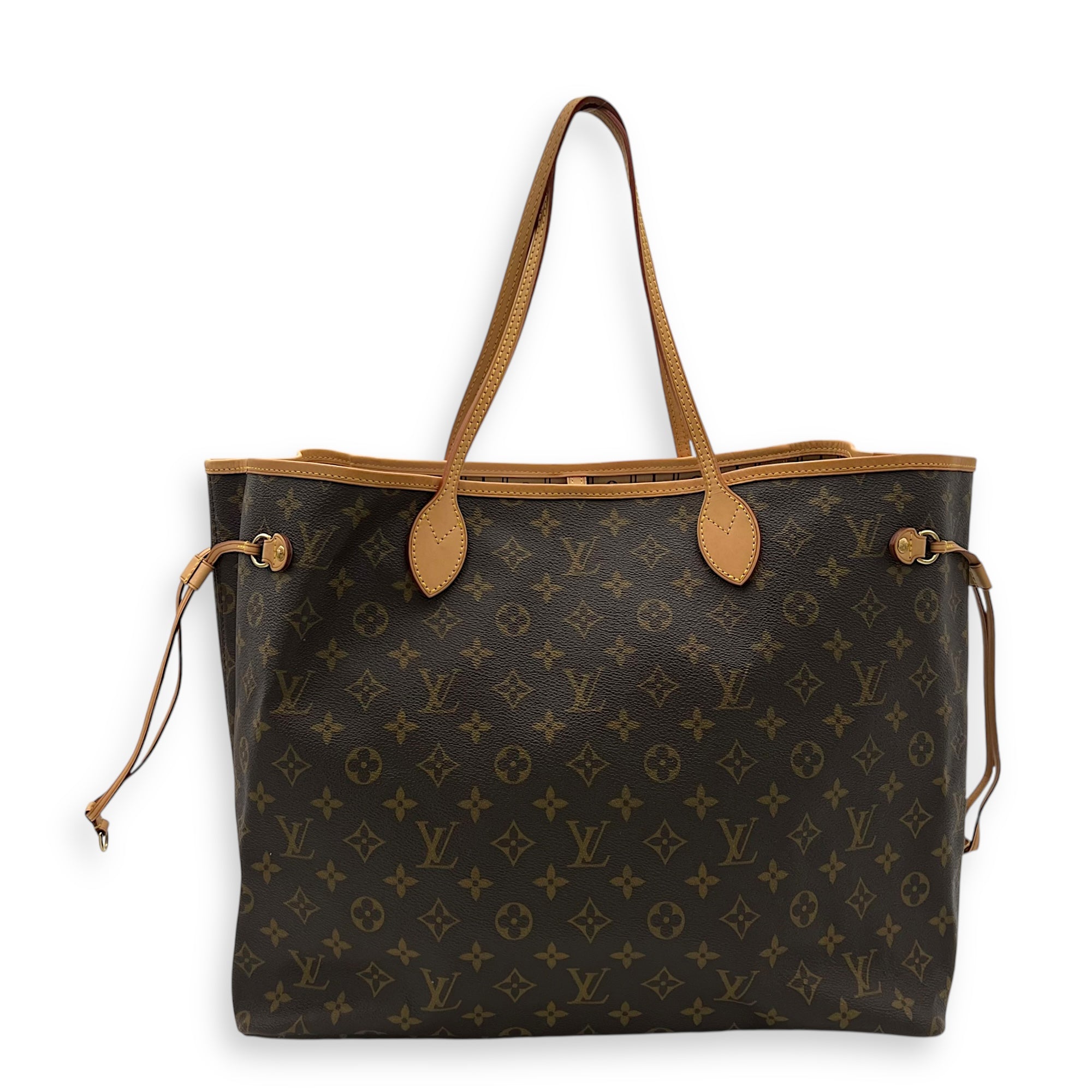 Louis Vuitton Neverfull Tote Bag GM Brown in Coated Canvas, Gold hardware_1