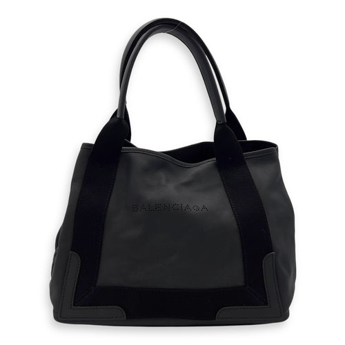Balenciaga Cabas Tote Bag Black in Calfskin, Silver hardware_1