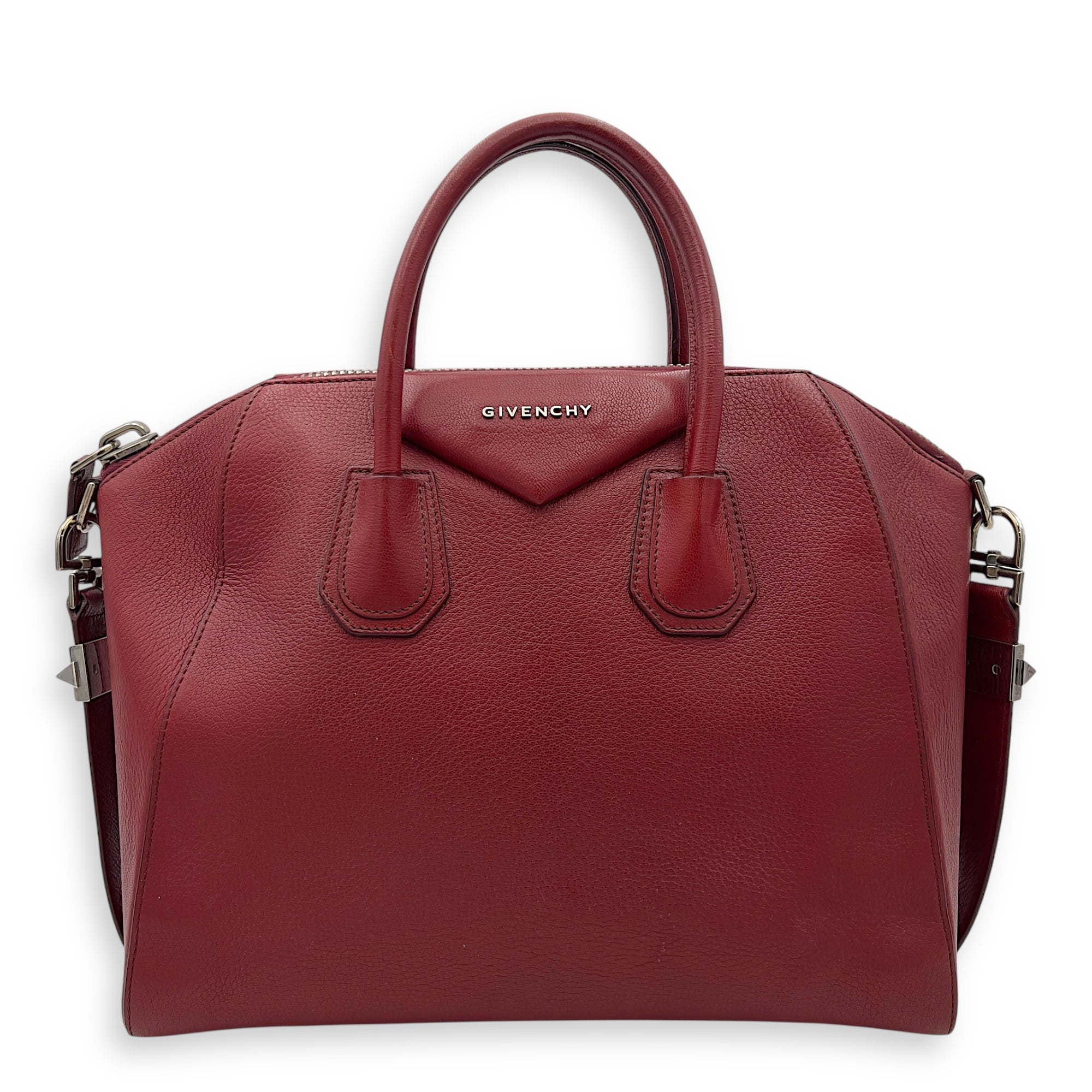 Givenchy Antigona Top Handle Bag Red in Calfskin, Gold hardware_1