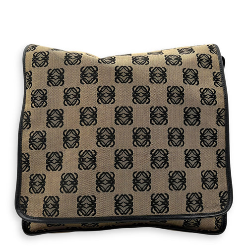 Loewe Anagram Crossbody Bag Brown in Jacquard, Silver hardware_1