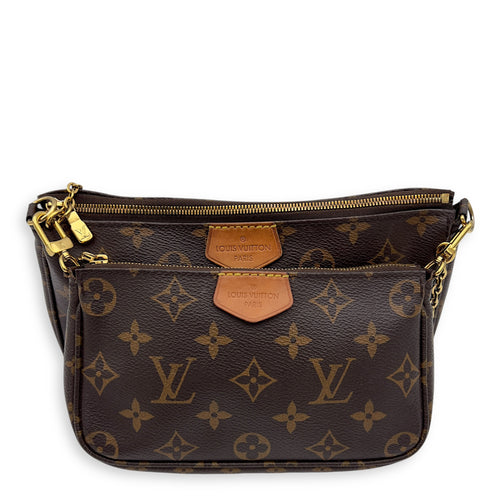 Louis Vuitton Multi-Pochette Accessoires Shoulder Bag Brown in Monogram Coated Canvas, Gold hardware_1