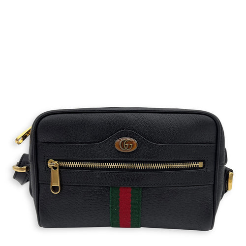 Gucci Ophidia Shoulder Bag Black in Calfskin, Gold hardware_1