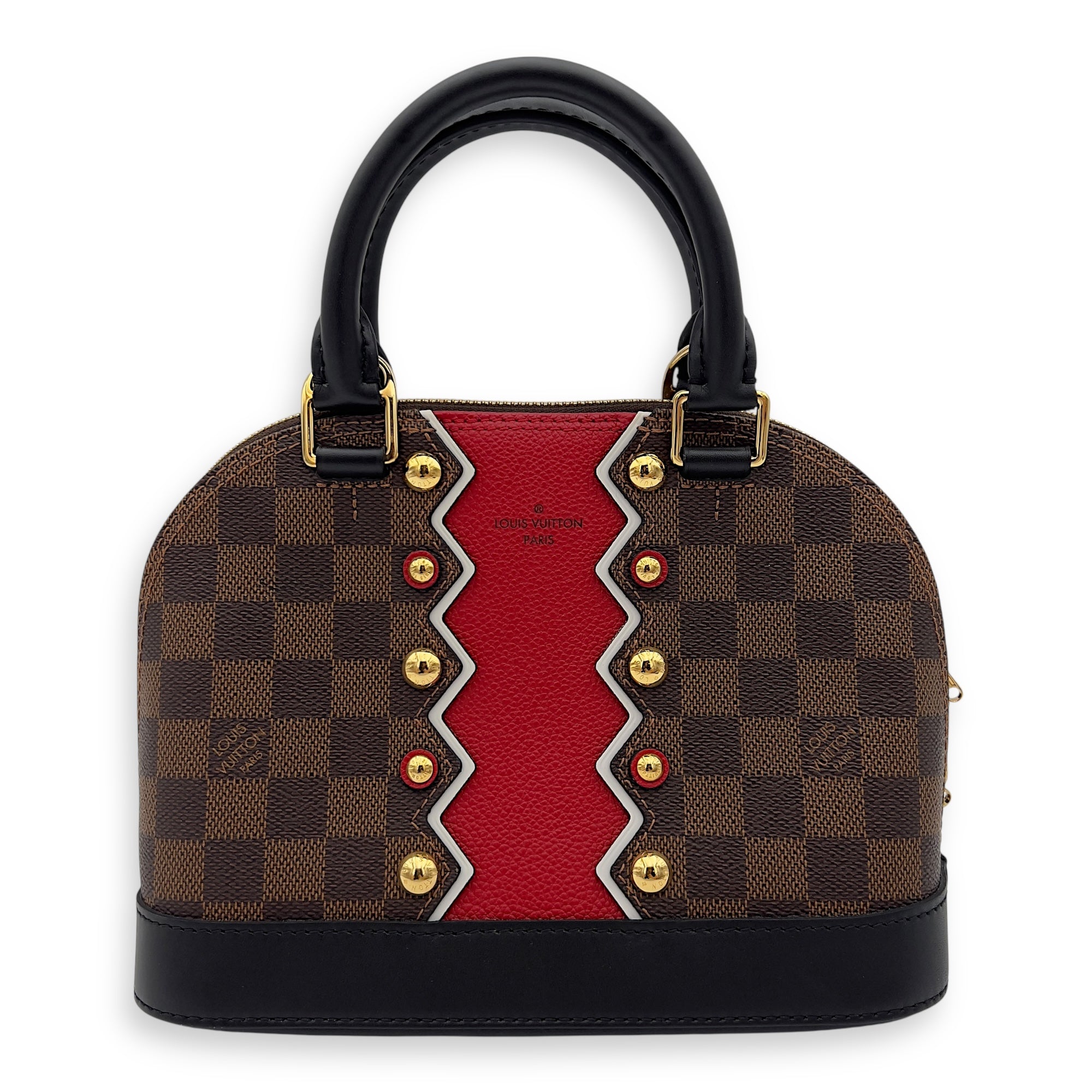 Louis Vuitton Karakoram Alma BB Damier Ebene Top Handle Bag in Coated Canvas, Gold hardware_1
