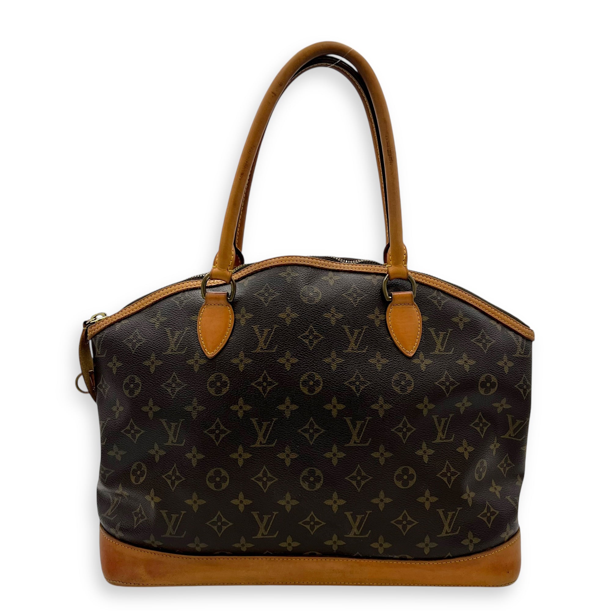 Louis Vuitton Others Top Handle Bag Brown in Monogram Coated Canvas, Gold hardware_1