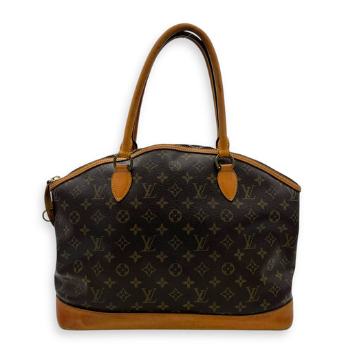 Louis Vuitton Others Top Handle Bag Brown in Monogram Coated Canvas, Gold hardware_1