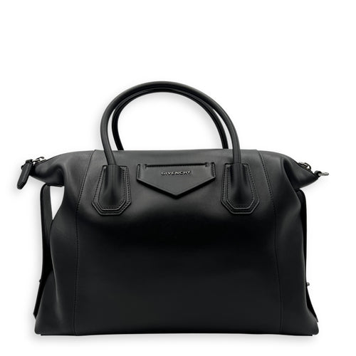 Givenchy Antigona Top Handle Bag Black in Calfskin, Silver hardware_1