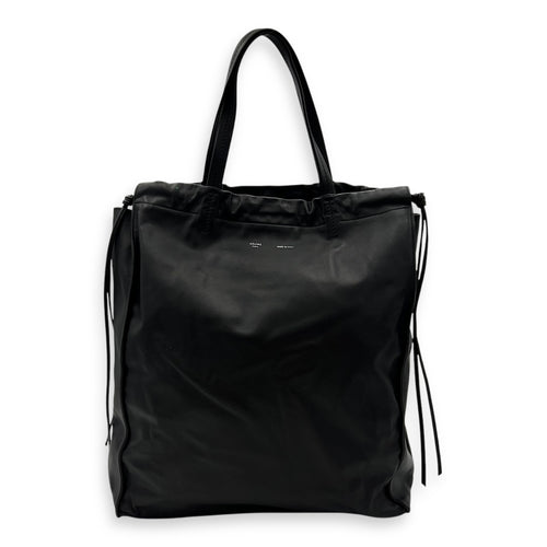 Celine Drawstring Top Handle Bag Black in Calfskin, Silver hardware_1