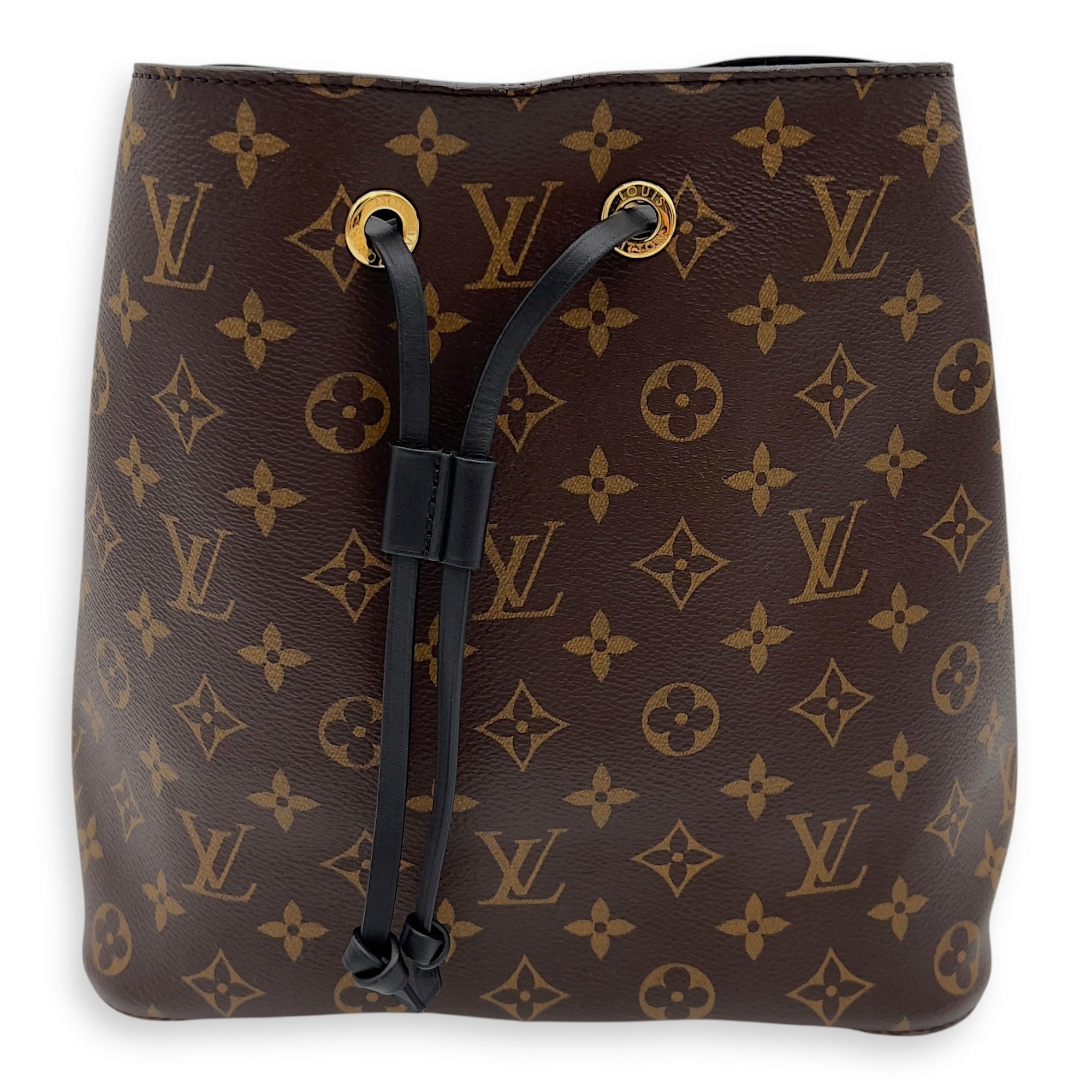 Louis Vuitton NeoNoe Bucket Bag Brown in Monogram Coated Canvas, Gold hardware_1