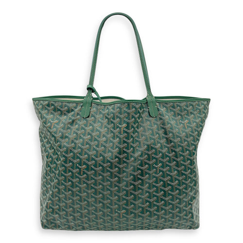 Goyard Saint Louis Tote Bag GM Green in Coated Canvas, Silver hardware_1