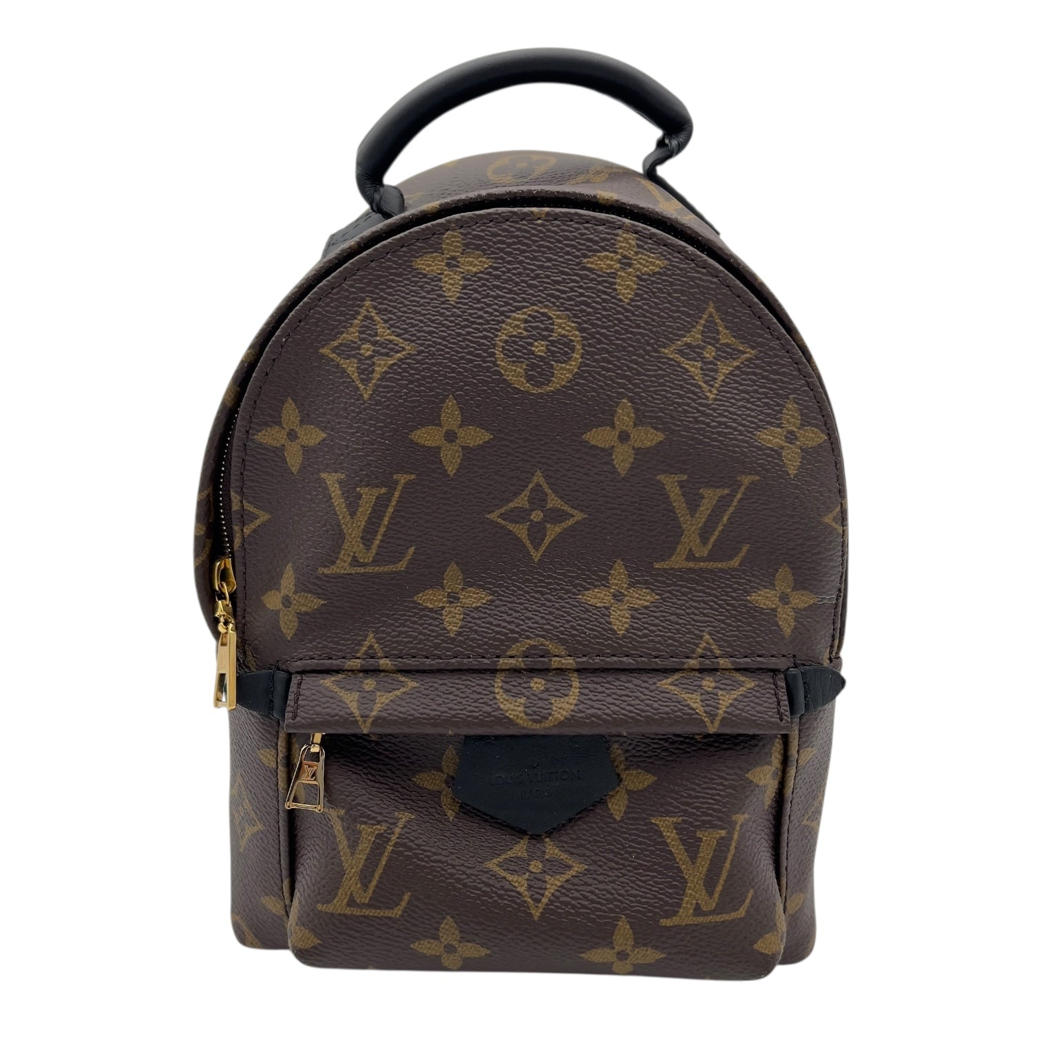 Louis Vuitton Palm Springs Mini Brown Backpack in Monogram Coated Canvas, Gold hardware_1
