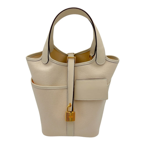 Hermès Picotin Cargo Ecru/Nata in Toile Goeland/Veau Swift, Gold hardware_1
