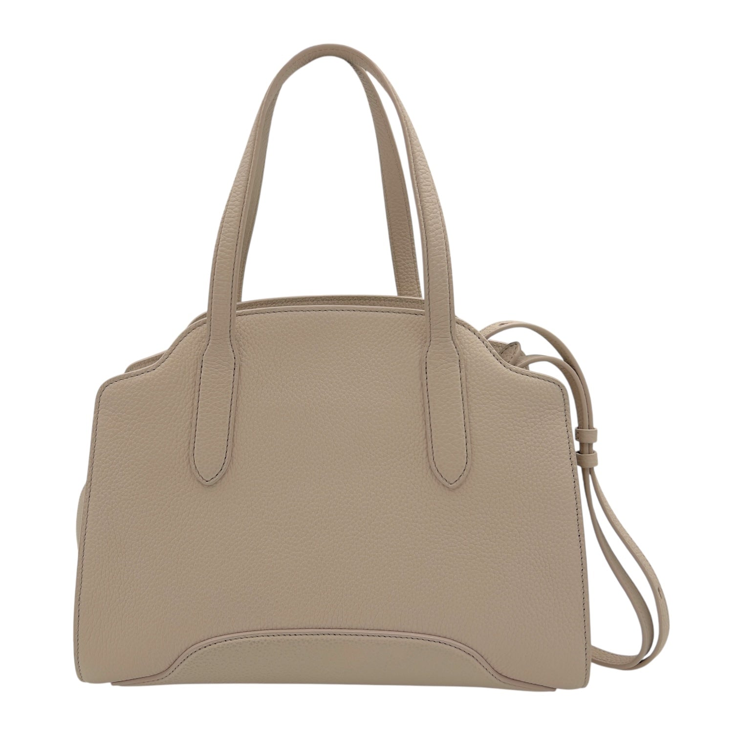 Loro Piana Sesia Top Handle Bag Ecru white in Calfskin, Silver hardware_1