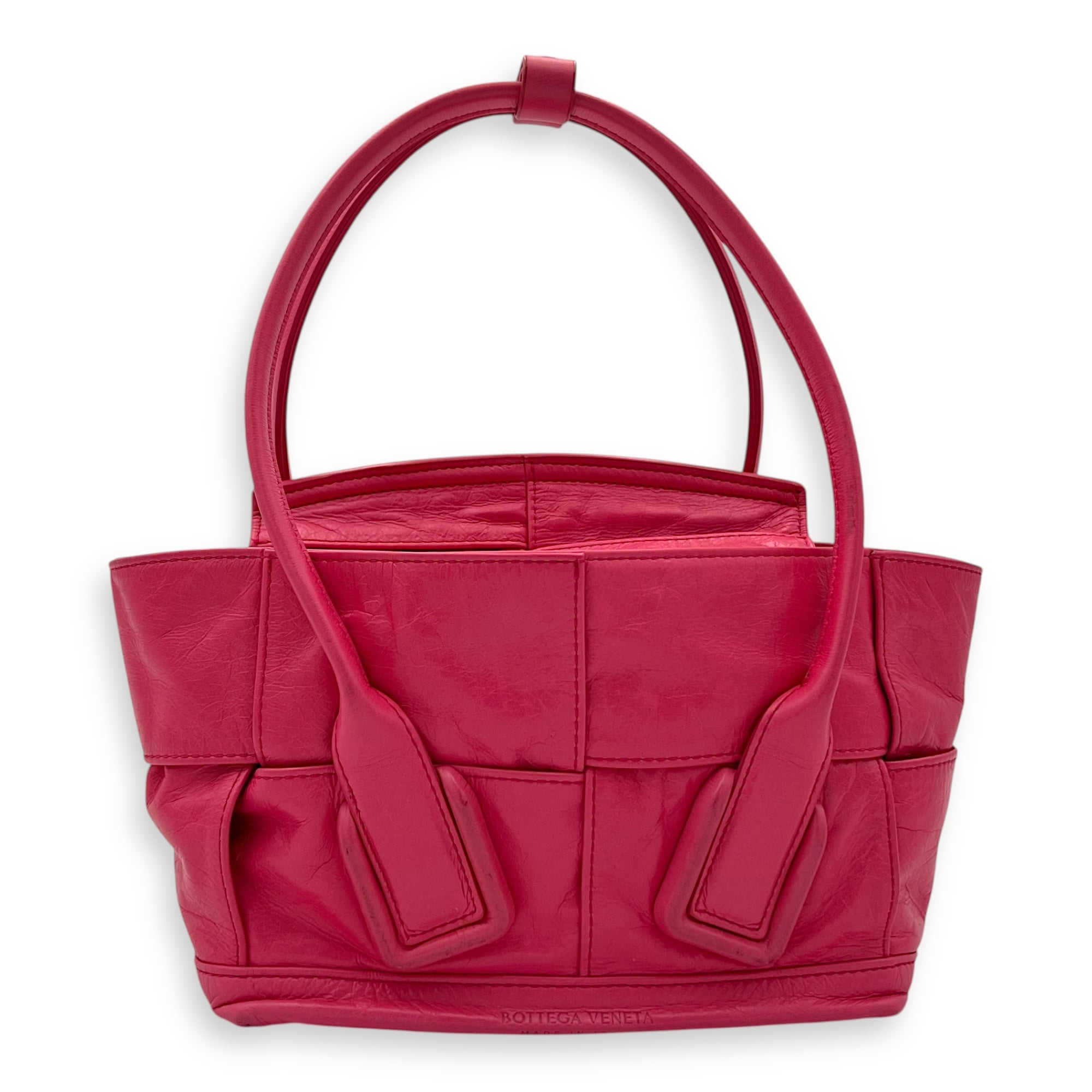Bottega Veneta Arco Top Handle Bag Mini Pink in Calfskin_1