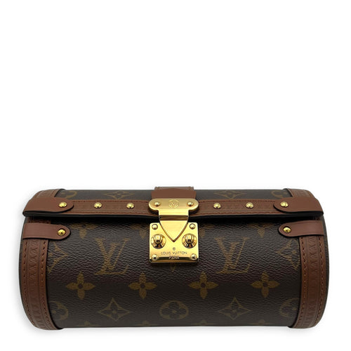 Louis Vuitton Papillon Trunk Brown Shoulder Bag in Monogram Coated Canvas, Gold hardware_1