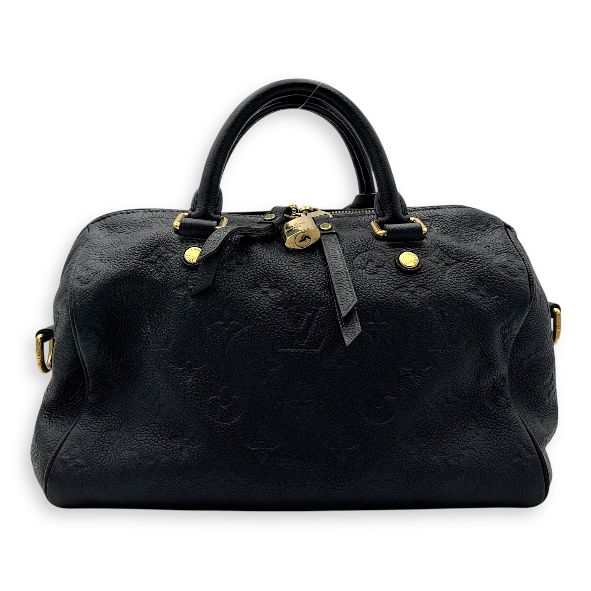 Louis Vuitton Speedy Top Handle Bag 25 Blue in Empreinte Leather, Gold hardware_1
