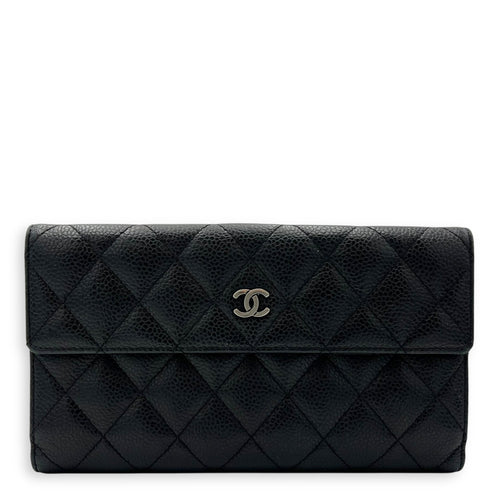 Chanel CC Wallet Black in Caviar Leather, Silver hardware_1