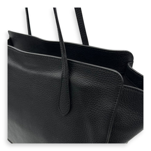 Gucci Interlocking G Tote Bag Black in Calfskin, Gold hardware_15