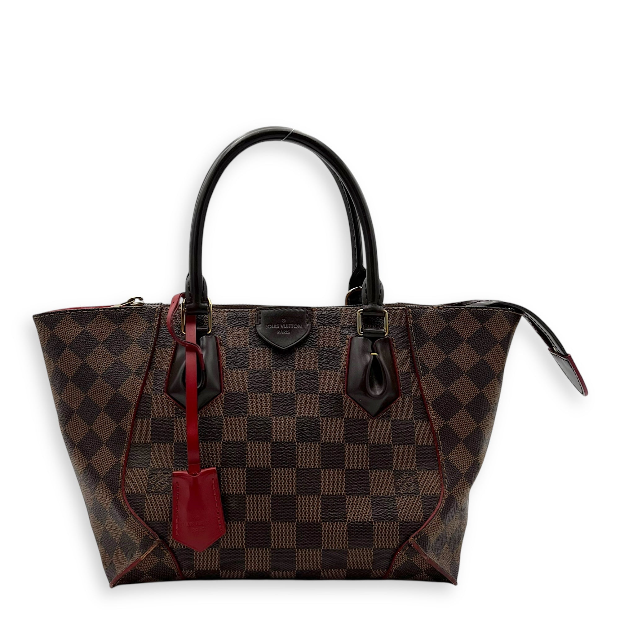 Louis Vuitton Caissa Top Handle Bag Brown in Coated Canvas, Gold hardware_1
