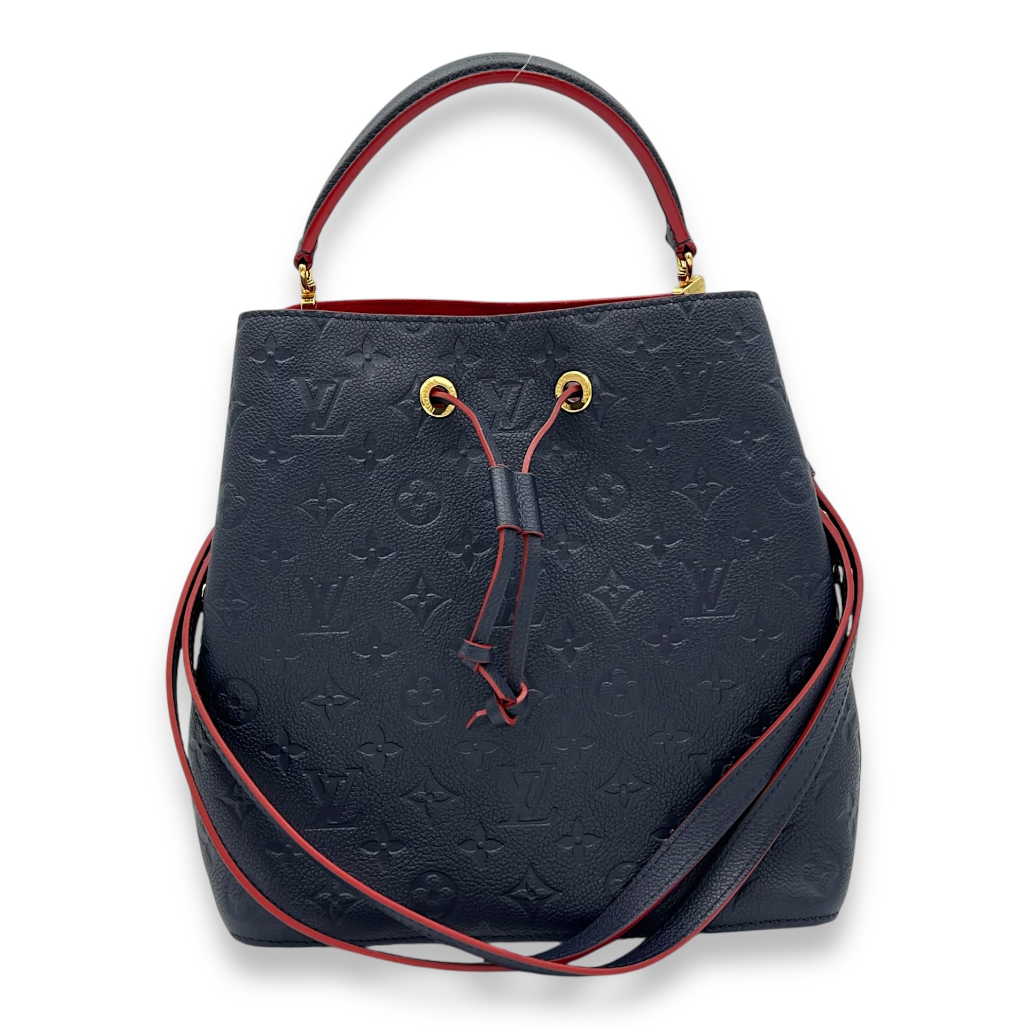 Louis Vuitton NeoNoe MM Blue Bucket Bag in Empreinte Leather, Gold hardware_1