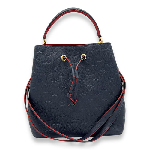 Louis Vuitton NeoNoe MM Blue Bucket Bag in Empreinte Leather, Gold hardware_1