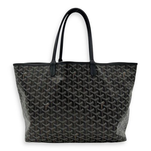 Goyard Saint Louis Tote Bag PM Black in Coated Canvas, Silver hardware_1