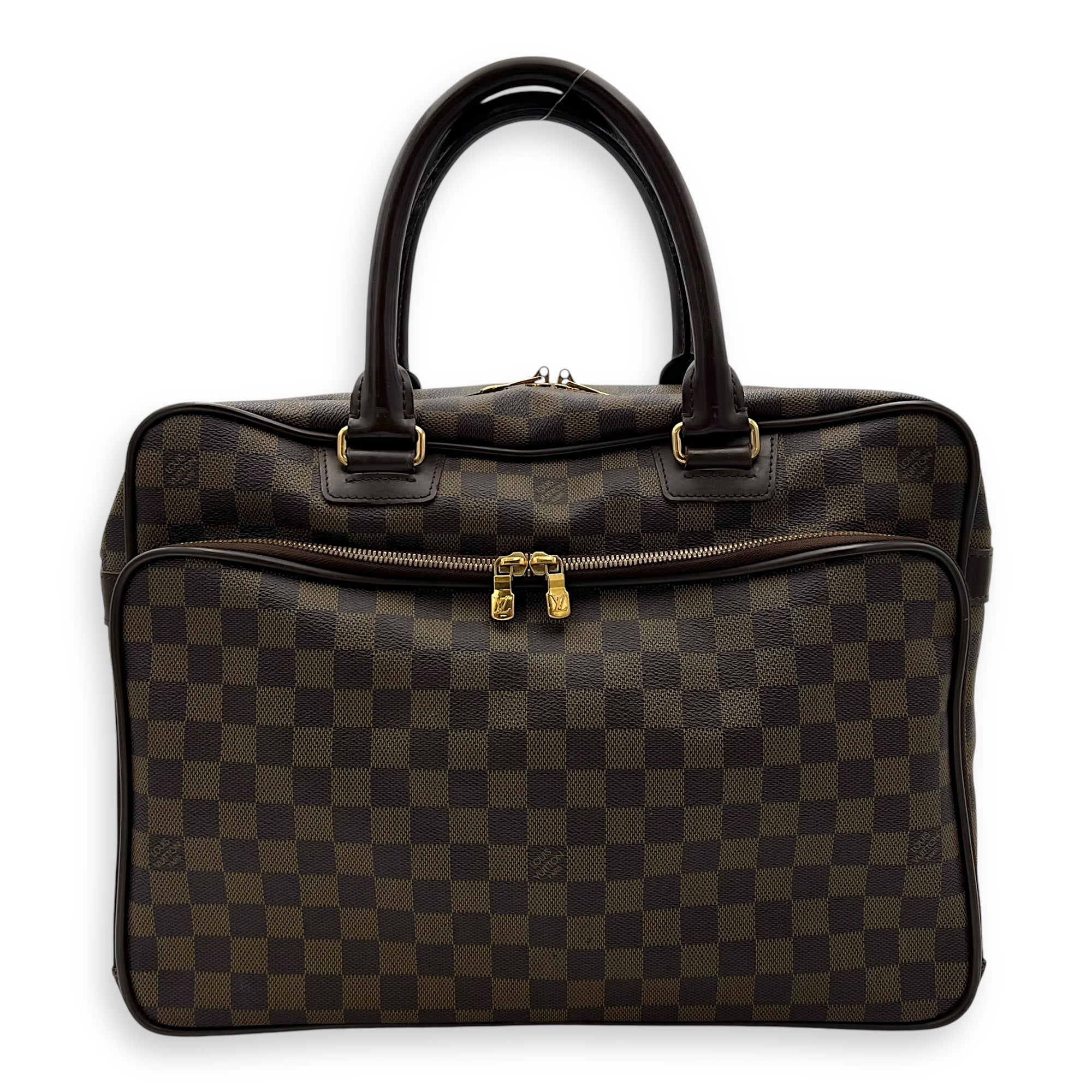 Louis Vuitton ICare Top Handle Bag Brown in Coated Canvas, Gold hardware_1