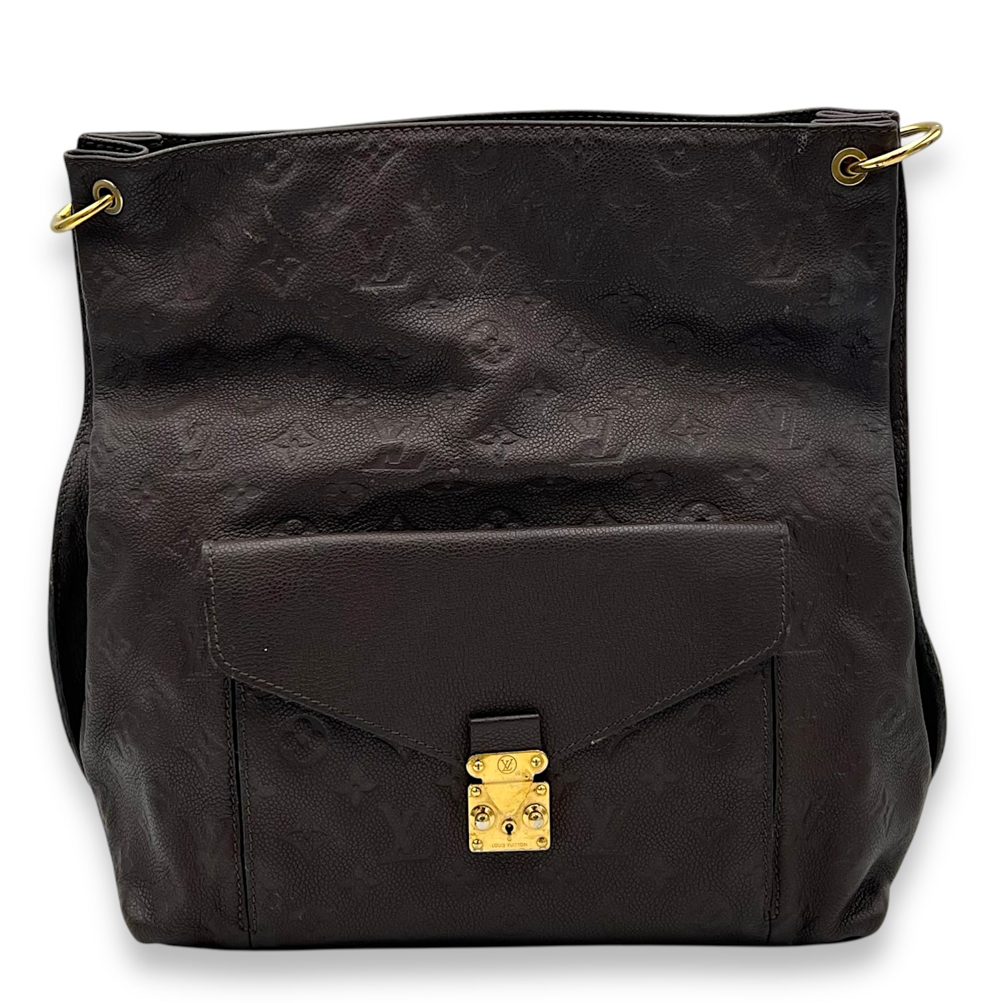 Louis Vuitton Metis Shoulder Bag Hobo Brown in Empreinte Leather, Gold hardware_1