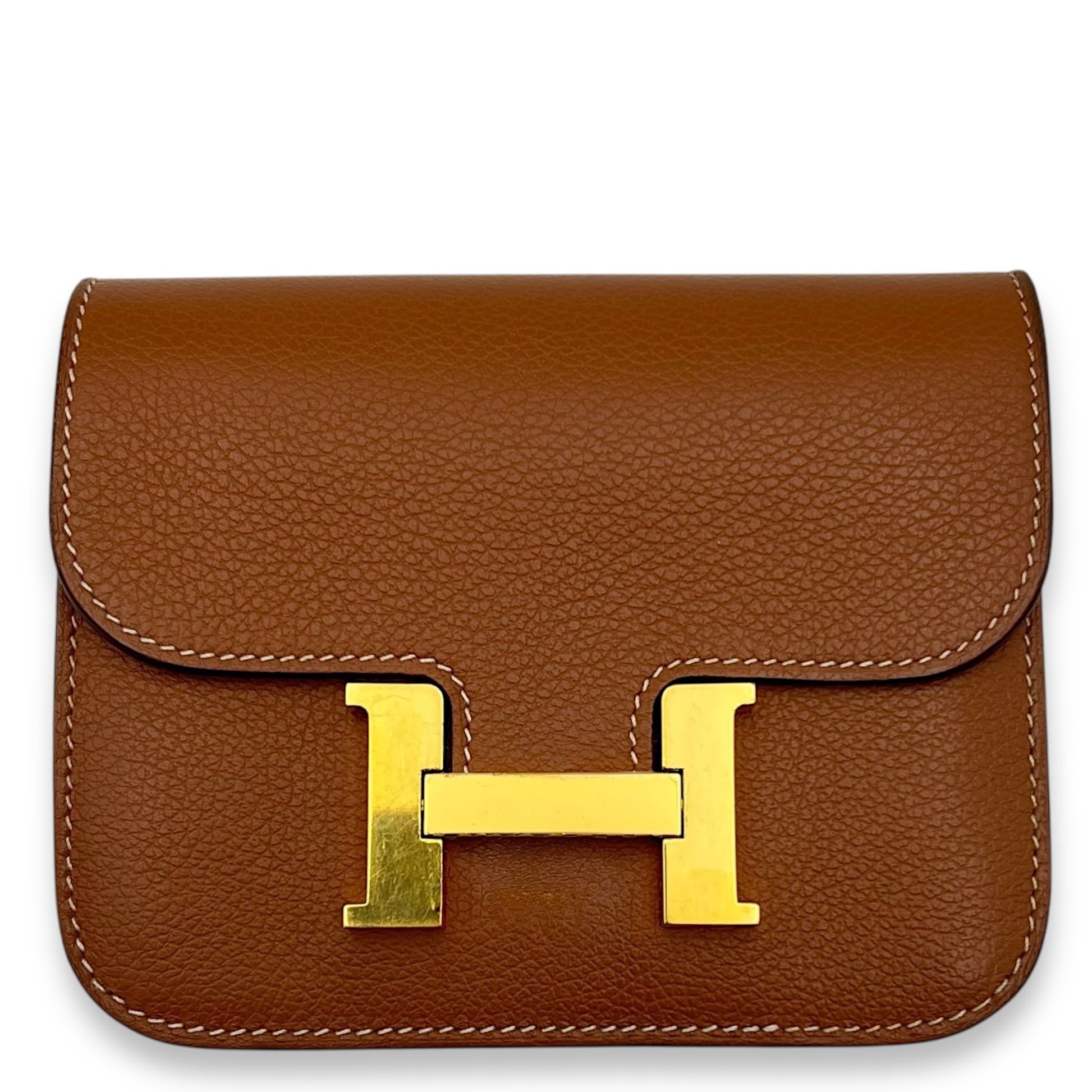 Hermès Constance Slim Gold Wallet in Evercolor, Gold hardware_1