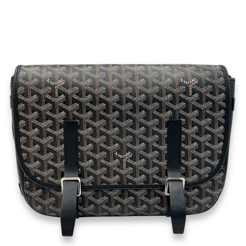 Goyard Belvedere Messenger MM Black in Coated Canvas, Silver hardware_1