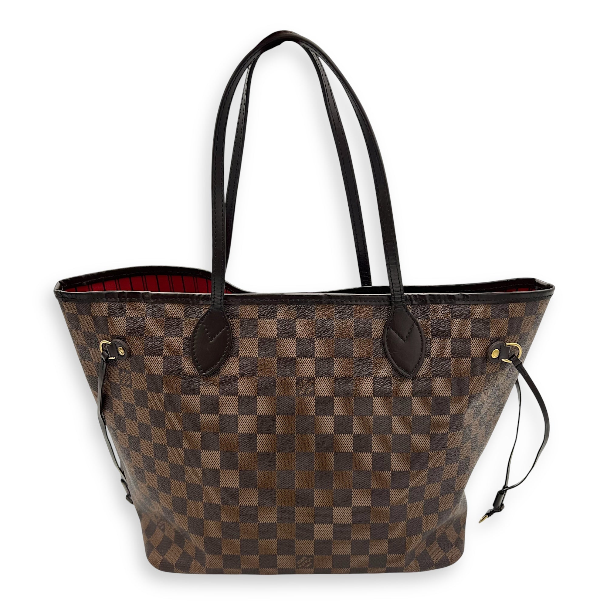 Louis Vuitton Neverfull MM Brown Tote Bag in Monogram Coated Canvas, Gold hardware_1