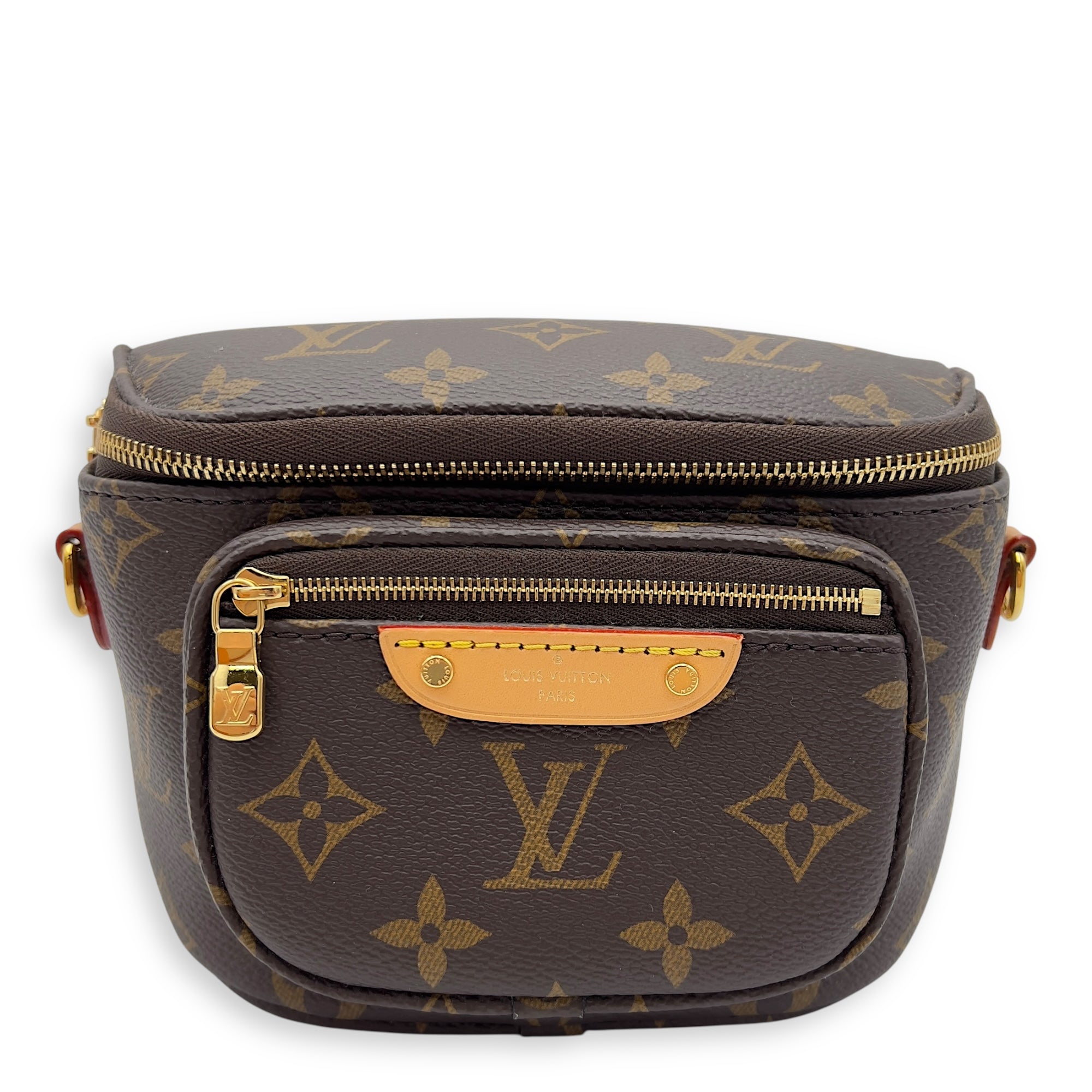 Louis Vuitton BumBag Mini Brown Belt Bag in Coated Canvas, Gold hardware_1
