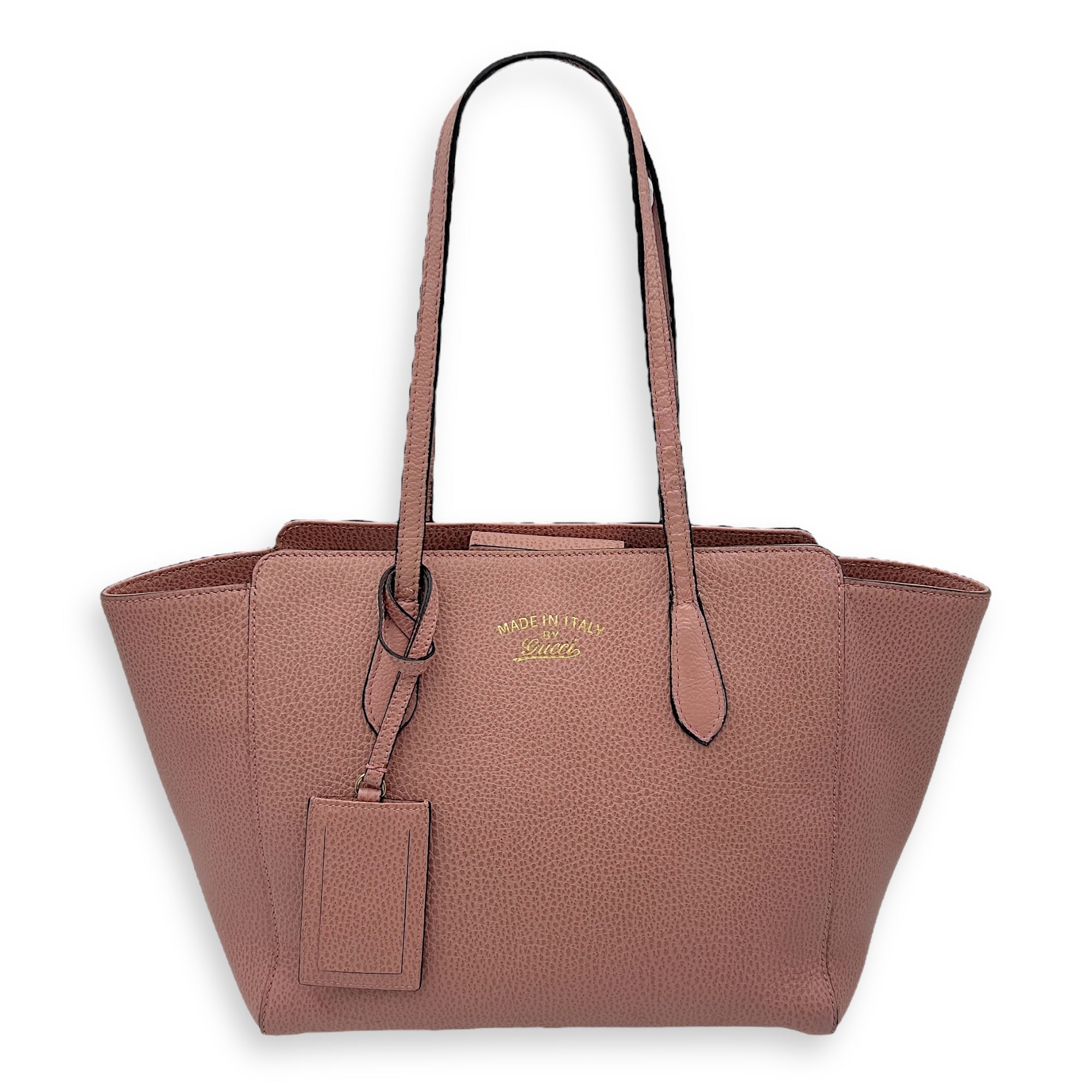 Gucci Swing Pink Shoulder Bag in Calfskin, Gold hardware_1