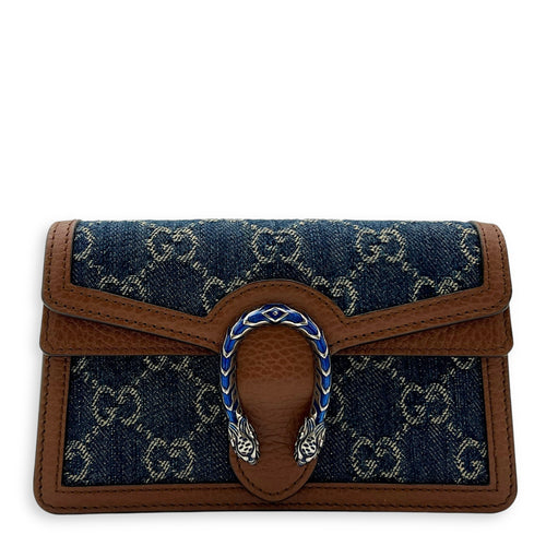 Gucci Dionysus Super Mini Blue Crossbody Bag in Denim, Ruthenium hardware_1