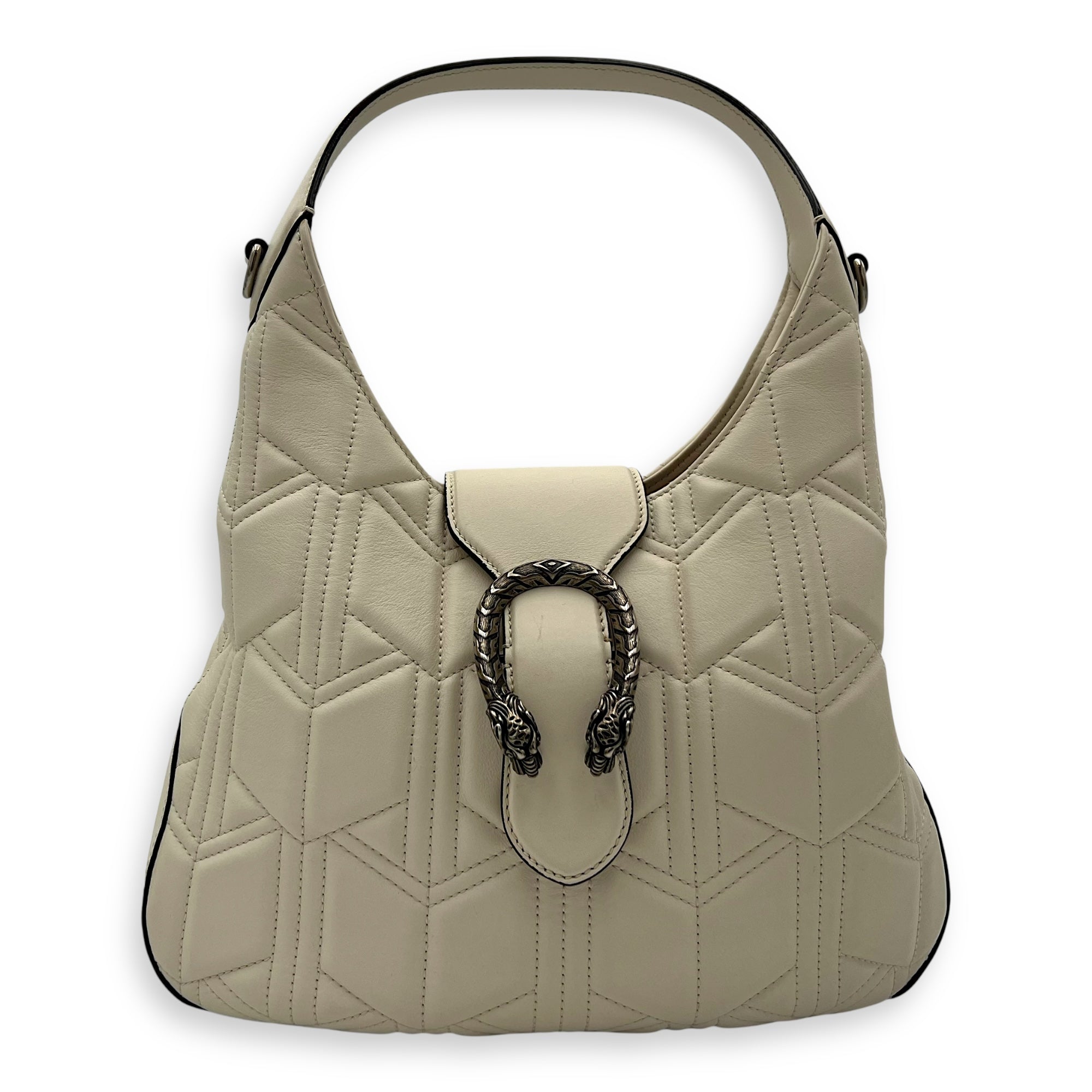 Gucci Dionysus Shoulder Bag White in Calfskin, Silver hardware_1